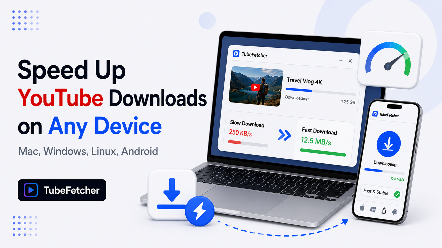 Speed Up Slow YouTube Downloads on Mac, Windows, Linux, Android